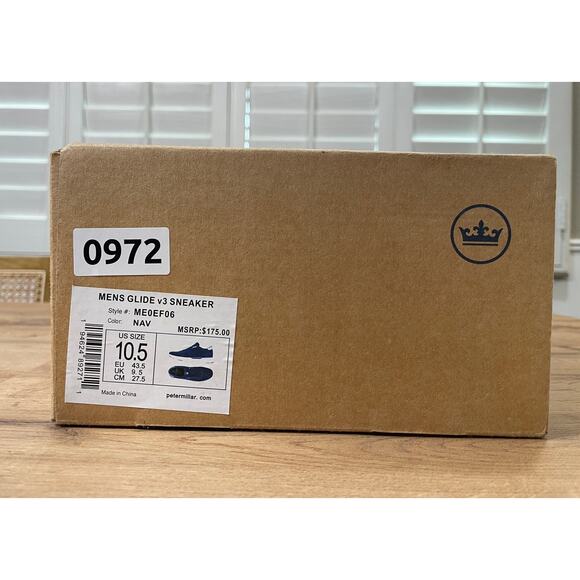 Peter Millar Men's Hyperlight Glide Knit Comfort Sneaker Navy Knit Size 10 NIB - Picture 11 of 12